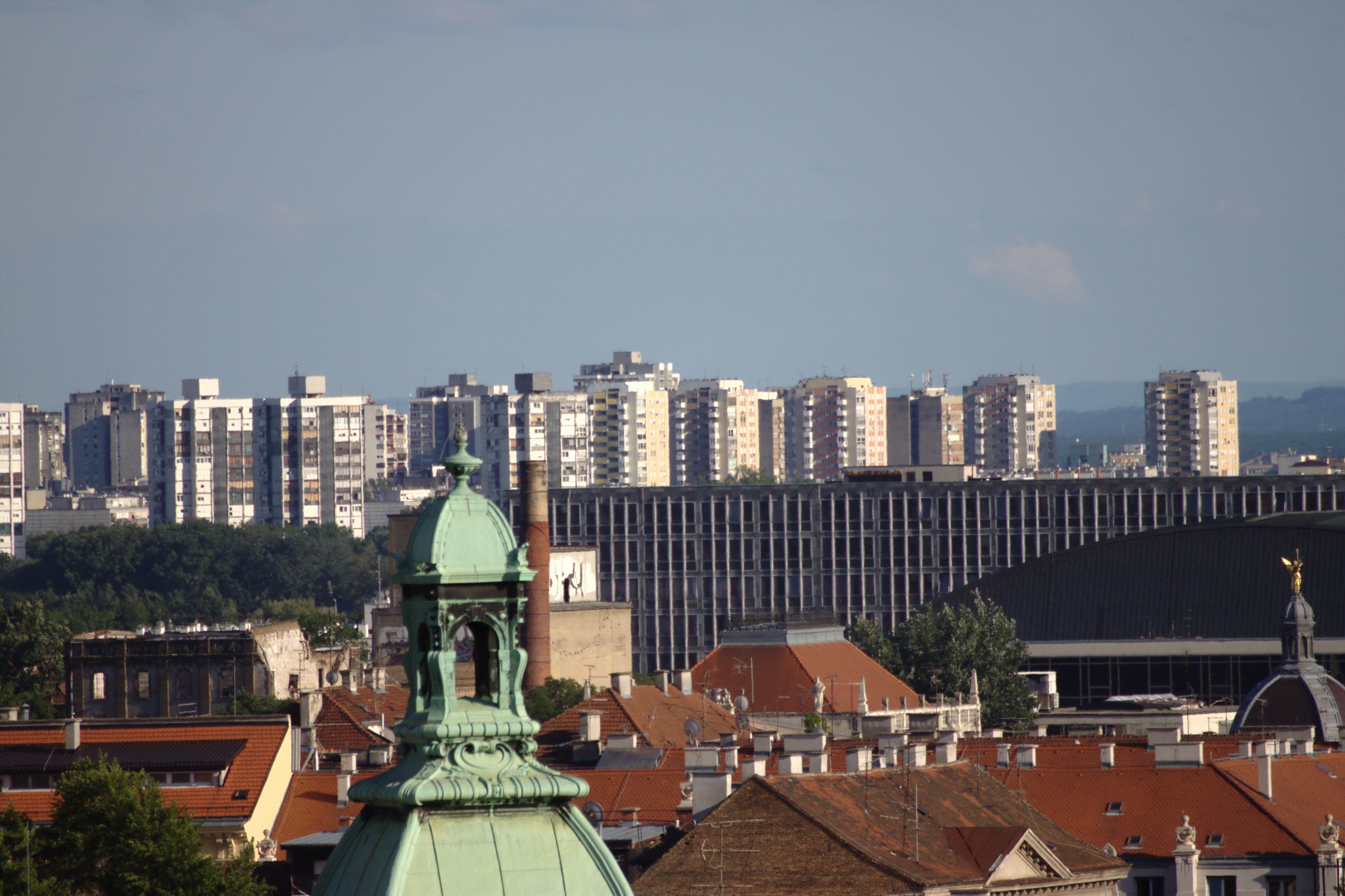 Záhřeb, Uspinjača, pohled k sídlišti in Zagreb, Croatia
